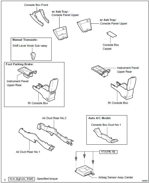 Toyota Camry Air bag sensor assy center Supplemental restraint system